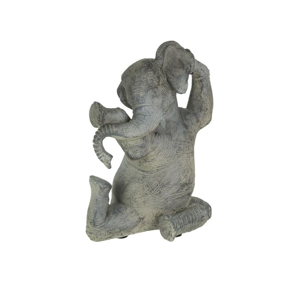 Amazingly Limber Elephant Yoga Seated Pose Tabletop Statue 9 Inches High